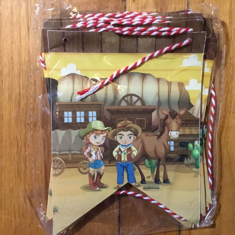 Western Cowboy Party Supplies Set